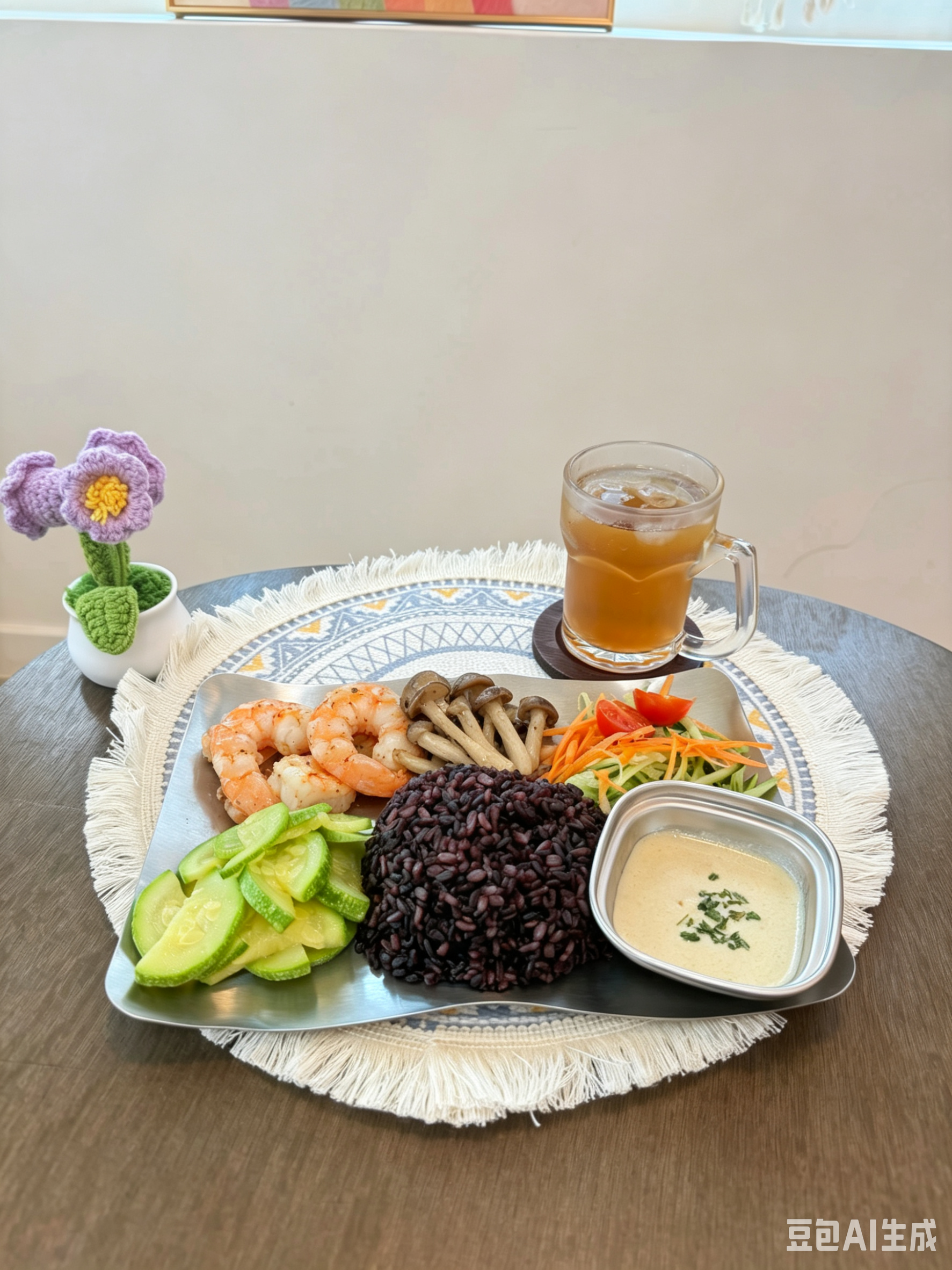 翡翠鮮蝦什錦野菇飯